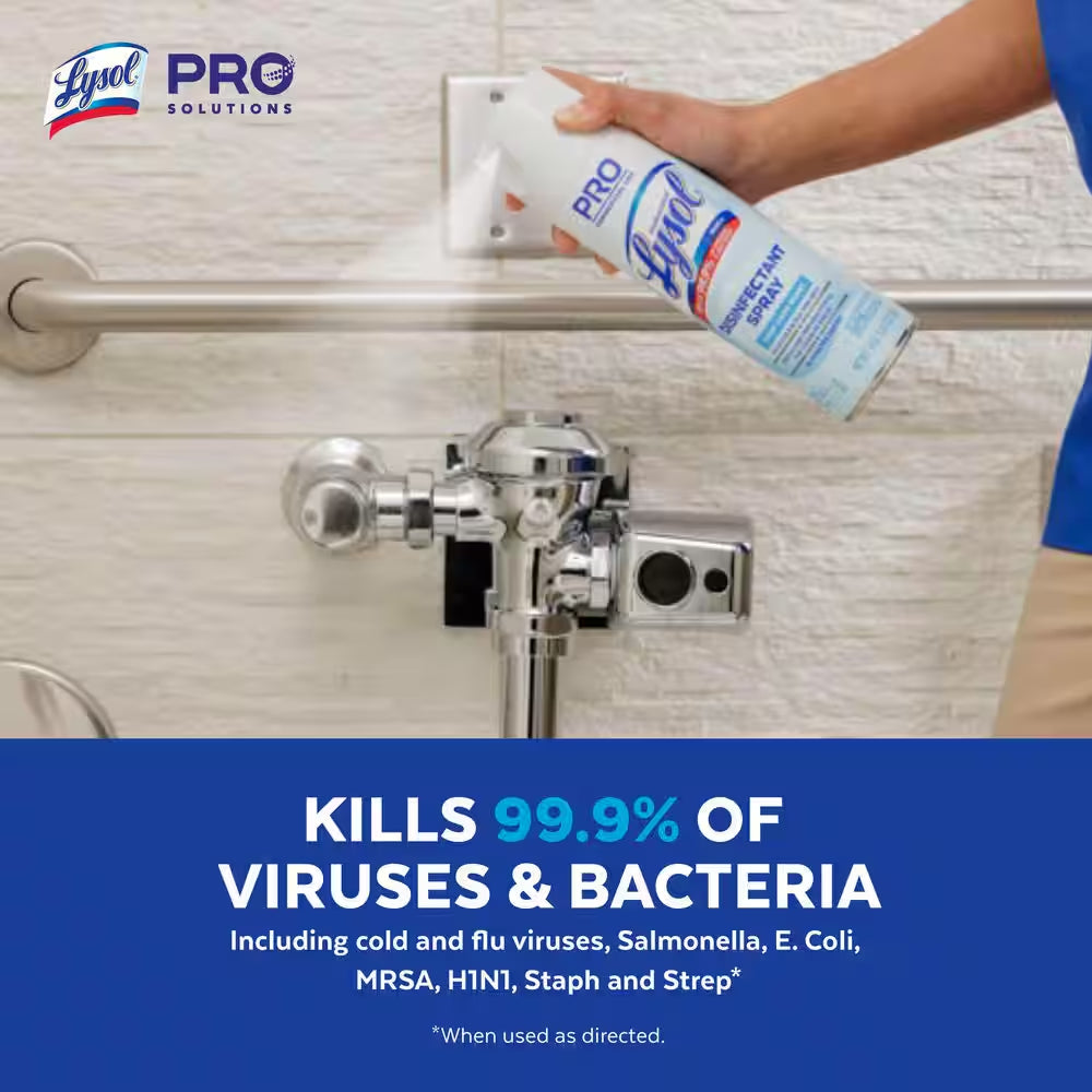 Disinfectant Spray, Household Cleaning Supplies, Antibacterial & Sanitizer, Deodorizer, Crisp Linen 19Oz (6-Pack)