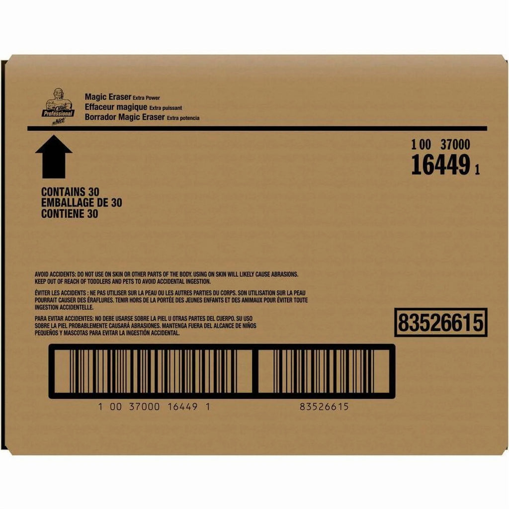 Extra Durable Magic Eraser Cleaning Pads - for Wall, Floor, Baseboard, Blinds, Door, Stove Top, Refrigerator, Switch Plate - 30 / Carton - Disposable, Chemical-Free - Blue, White