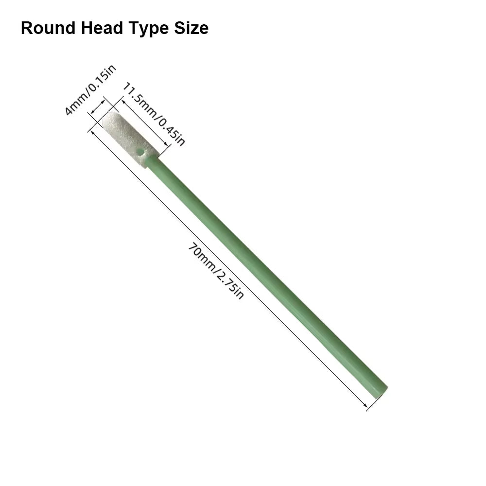 100Pcs/Bag Fiber Optic Cleaning Tool Micro Cleaning Foam for Fiber Cleaning Printhead Cleaning Tool