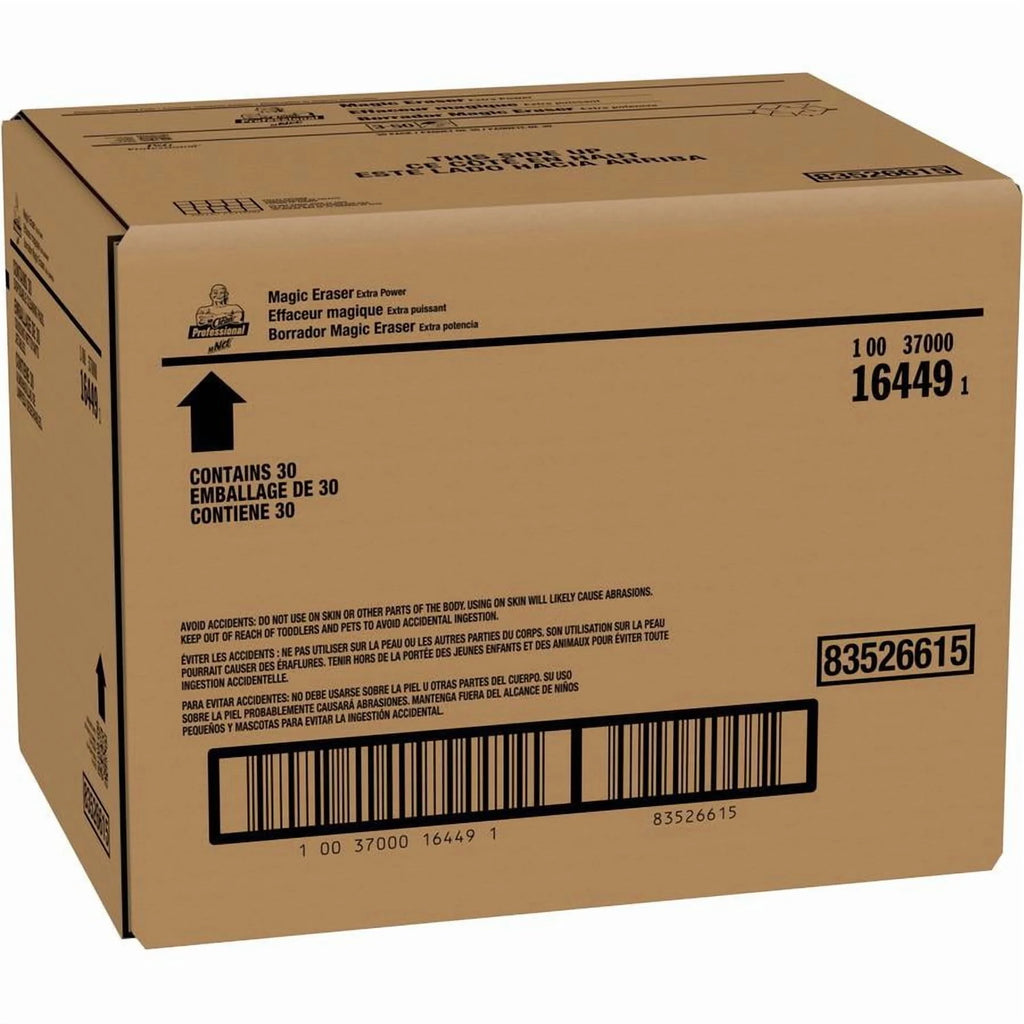 Extra Durable Magic Eraser Cleaning Pads - for Wall, Floor, Baseboard, Blinds, Door, Stove Top, Refrigerator, Switch Plate - 30 / Carton - Disposable, Chemical-Free - Blue, White