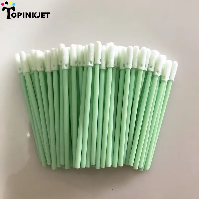 100Pcs/Bag Fiber Optic Cleaning Tool Micro Cleaning Foam for Fiber Cleaning Printhead Cleaning Tool