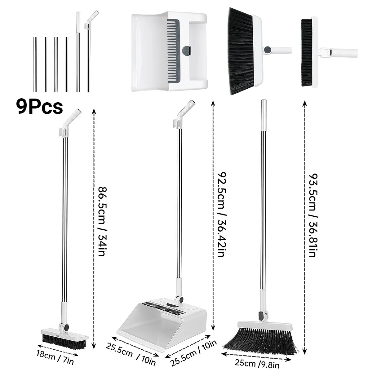 Smart Broom & Dustpan Combo