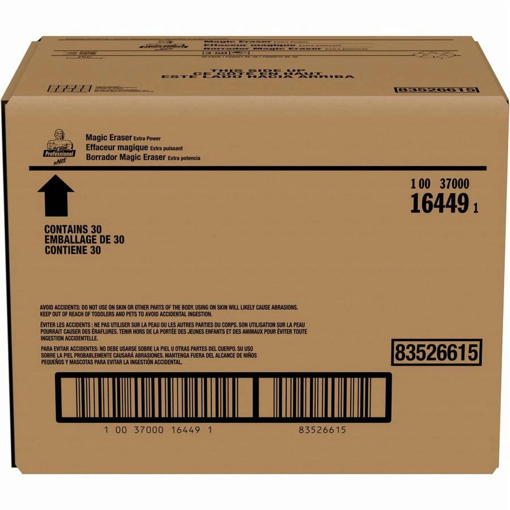 Extra Durable Magic Eraser Cleaning Pads - for Wall, Floor, Baseboard, Blinds, Door, Stove Top, Refrigerator, Switch Plate - 30 / Carton - Disposable, Chemical-Free - Blue, White