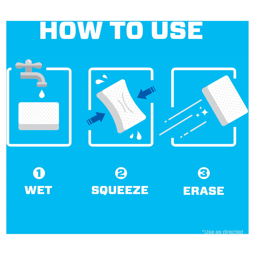 (4 Pack)  Magic Eraser Original Cleaning Pads with Durafoam, 10 Ct